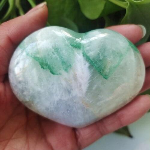 Natural crystal green silver mountain stone yoga practice plaything chakra healing crystals