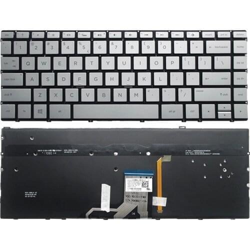 NEW US Keyboard for HP X360 13-AC 13-AG 13-AD 13-AH 13-AE 13-BF 13-AF Laptop Silver Keyboard Backlit