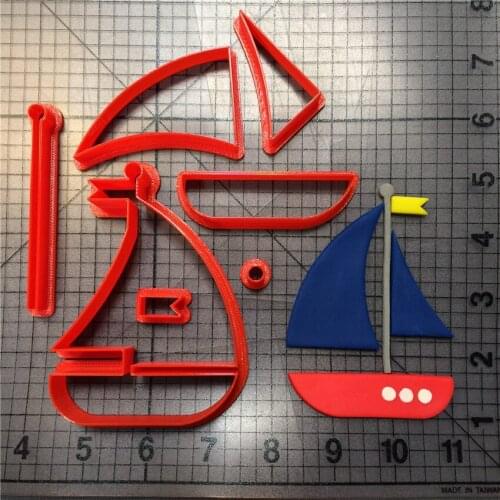 Sailboat Cookie Cutter Kitchen Baking Supplies Home DIY Cake Icing Decoration Kit 3D Printed Custom Seal