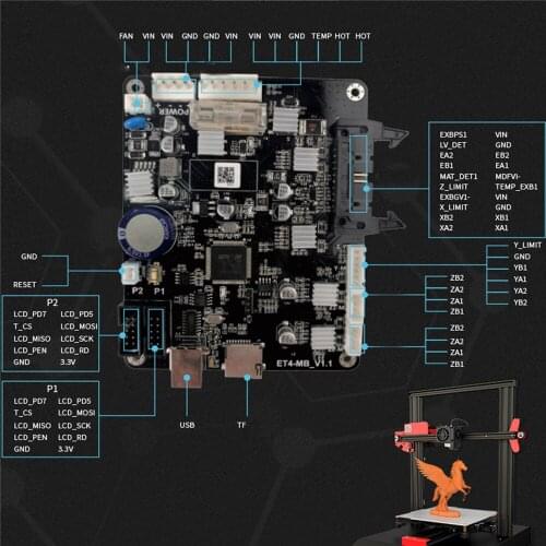 Professional MC2208 Motherboard Silent Driver Mainboard for ET4 3D Printer Repair Part