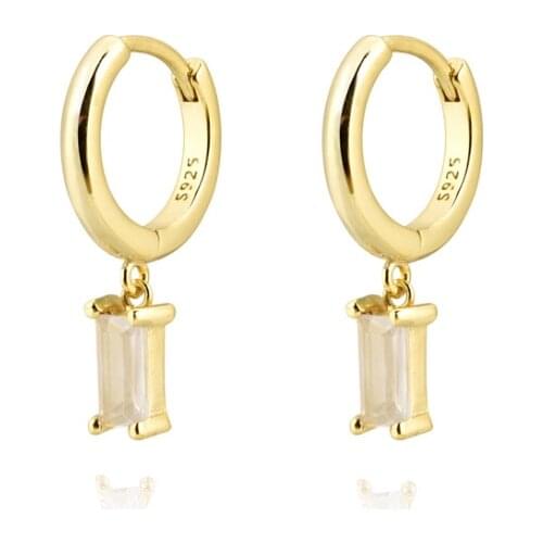 LOOXI Silver Gold Color White Drop Earring Piercing Zircon Crystal Luxury Fashion Fine Jewelry Rock Punk Party Oorbellen 2021