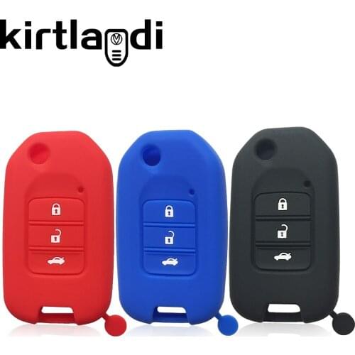 Silicone 3 Button Remote Key Shell Cover Holder for Honda Accord Odyssey CR-V Jade CRV HRV Crider HR-V Case Key Protection Skin