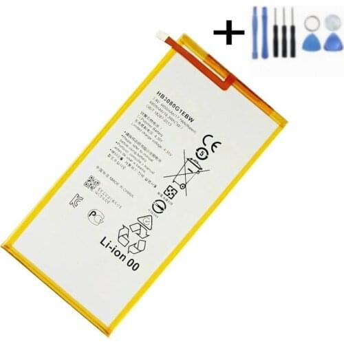 1x 4800mAh/4650mAh Battery Replacement For Huawei S8 S8-701W 701U HB3080G1EBW Smart Phone Batteries + Repair Tools kit