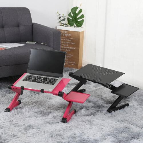 360 Degree Adjustable Laptop Desk Computer Foldable Stand Desk Notebook Desk Table Tray Bed Mouse Holder