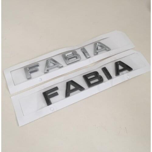 1pcs 3D ABS high quality FABIA car Letter Rear trunk Decals Emblem badge sticker Decal styling auto accessories
