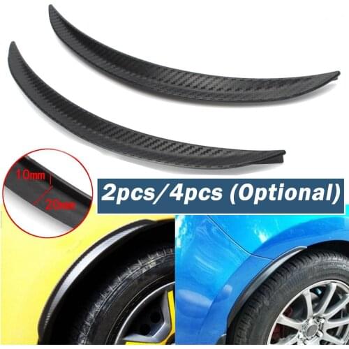 2pcs/4pcs 32.5cm Car Fender Flares Carbon Fiber Look Wheel Arch Eyebrow Eyelid Lips Guard Protector Universal