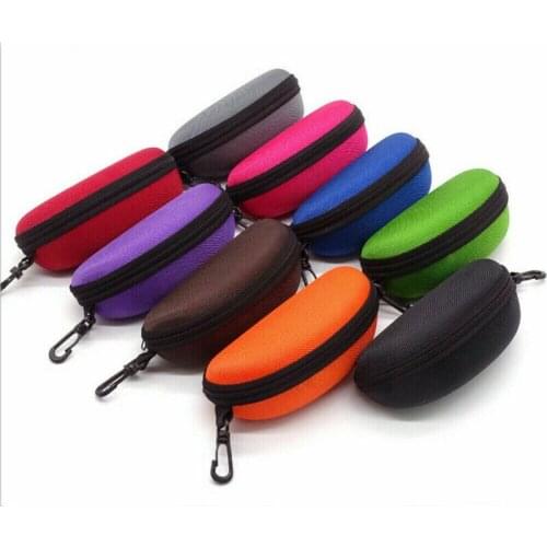 2020 Zipper Eye Glasses Sunglasses Clam Shell Hard Case Protector Box Portable Hot Sale