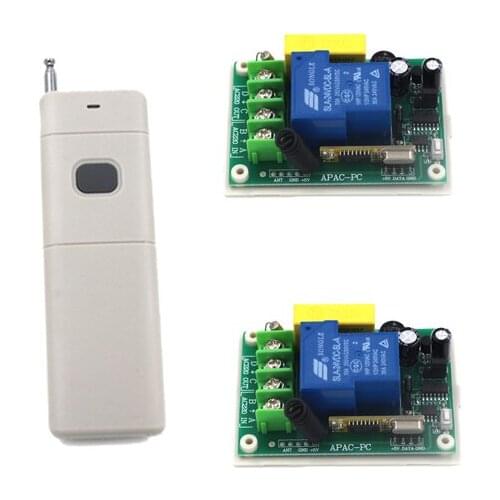 220V 30A 1CH Wireless Wall Intelligent Remote Control Switch Long Range1 Controller + 2 Receiver AC220V SKU: 5324