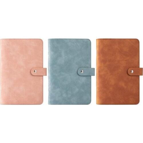 3Pcs A6 PU Leather Notebook Binders with Pockets 6 Round Binder Cover Binders Personal Notepad Binders Suitable for Home