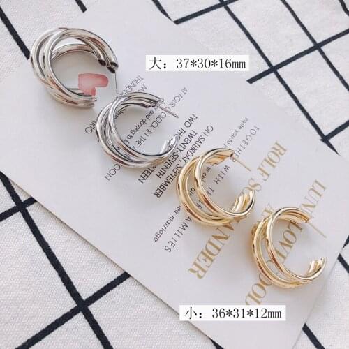 4pieces/lot Alloy Circle Stud Earrings Earrings Material Jewelry Accessories