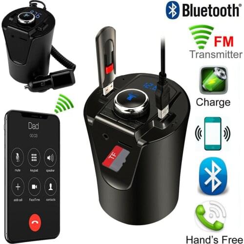 Car Bluetooth 5.0 Mp3 player FM transmitter receiver Wireless Handsfree Dual USB Car Phone charger Car Accessories