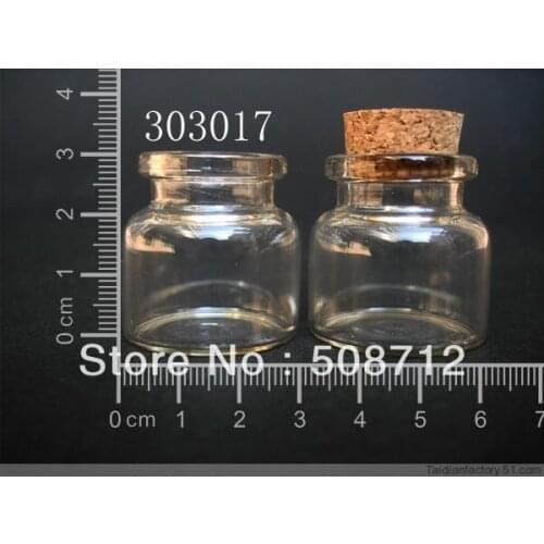 Free shipping!!!!30*30mm 50pcs/lot 10ml Tube Glass Bottle Vials Charms Pendant With Cork 303017
