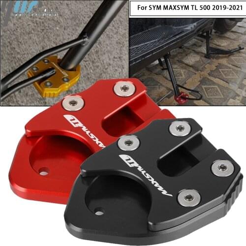 Side Stand Enlarge Kickstand For SYM MAXSYM TL500 TL 500 2019-2021 CNC Aluminum Motorcycle Accessories Sidestand Foot Enlarger
