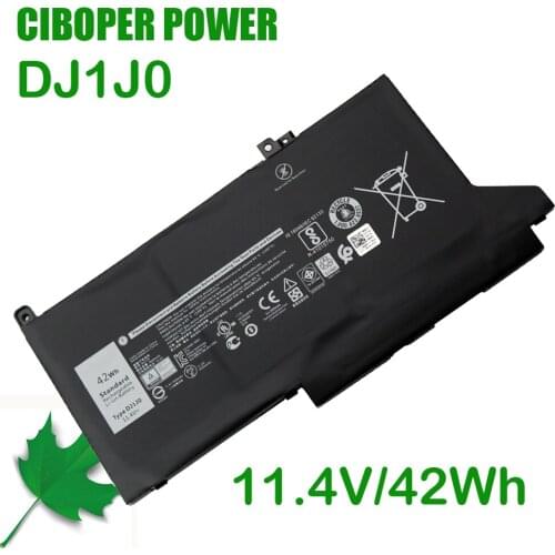 CP New Origina Laptop Battery DJ1J0 11.4V 42Wh For 12 7000 7280 7380 7480 Series Tablet PC PGFX4 ONFOH DJ1JO