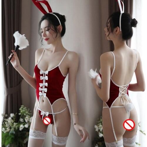 Sexy Kawaii Style Womens Lingerie Set Bra &Panties Set Bikini Cute Lolita Underwear Cosplay Hot Fetish Sexy bunny Lingerie