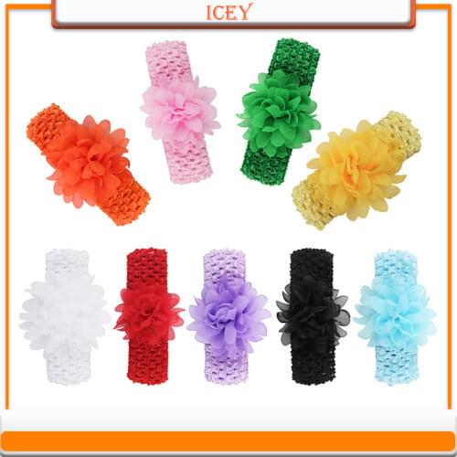Lace Flower Baby Headbands For Girls Elastic Newborns Infants Head Band Toddlers Hair Accessories