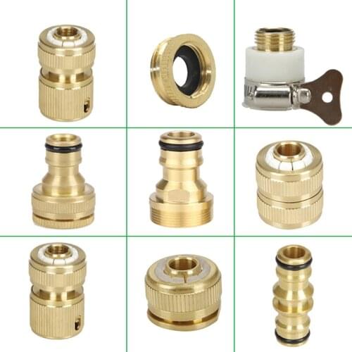 1/2" 3/4" 1" Thread Brass Quick Connector Garden Watering Adapter Drip Irrigation Copper Hose Quick Connector Fittings