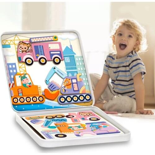 Magnetic Puzzle Toys for Girls Boys Early Education Christmas Halloween Gift