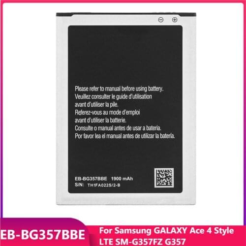 Original Phone Battery EB-BG357BBE For Samsung GALAXY Ace 4 Style LTE SM-G357FZ G357 Replacement Rechargable Batteries 1900mAh