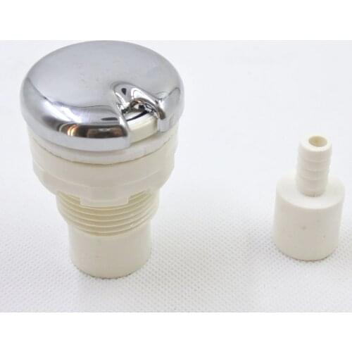 Plastic air control for massage bathtub ,on off push button switch with chrome plating