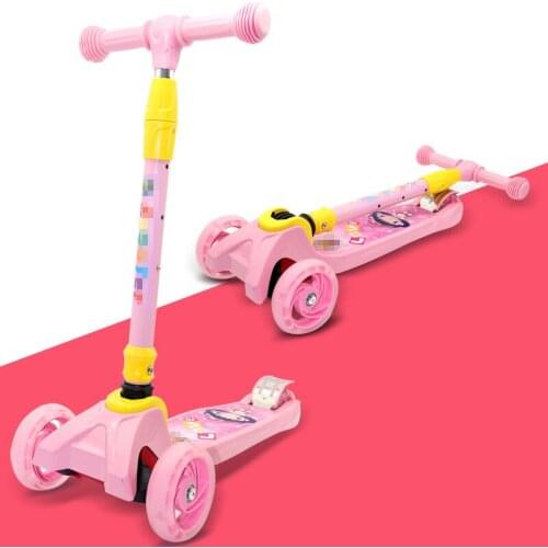 Childrens Scooter Detachable Folding Handle Graffiti Scooter Childrens Sports Scooter