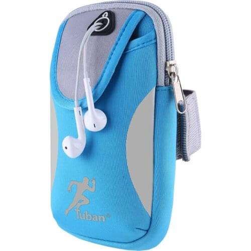 Sport Armband Hand Bag for iPhone 7 Plus Gym Running Pouch Arm Bag Mobile Phone Holder Bag with Headphone Hole Can Enjoy Music