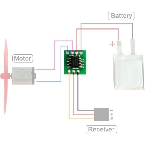 Ultralight Mini 5A / 10A Brushed ESC 1S LIPO Battery Electric Speed Control/Receiver/Motor One-Way ESC For RC DIY Airplane