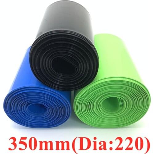 Width 350mm PVC Heat Shrink Tube Dia 220mm Lithium Battery 18650 Pack Insulated Film Wrap Protection Case Pack Wire Cable Sleeve