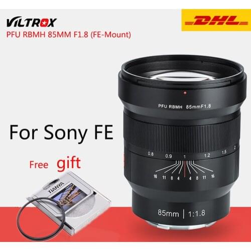 VILTROX 85mm F/1.8 Full-Frame Lentes DSLR Lens Fixed Focus F1.8 Lens for Camera Lens Sony NEX E A9 A7M3 A7R Fujifilm FX-mount