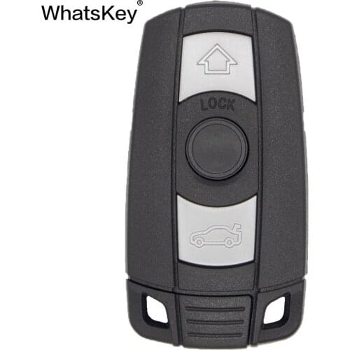 WhatsKey Top Quality 3 Button Remote Car Key Shell For BMW 1 3 5 6 Series E91 E92 E60 E90 Smart Card Key Cover Fob Case