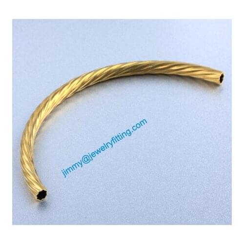 Jewelry findings Raw Brass matel spacer tube beads Pave tube beads tube Bar 5*96*0.4mm