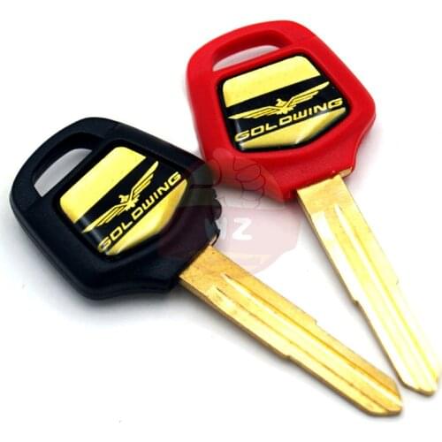 Black Red Motorcycle Blank Key Uncut Blade For HONDA GOLDWING GL1800 GL 1800 2001 - 2011 2010 2009 2008 2007 2006