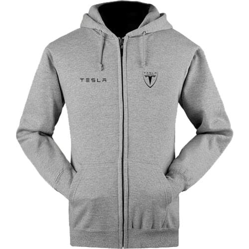 2021 Tesla logo zipper sweatshirts coat custom 4S shop zipper hoodie jacket