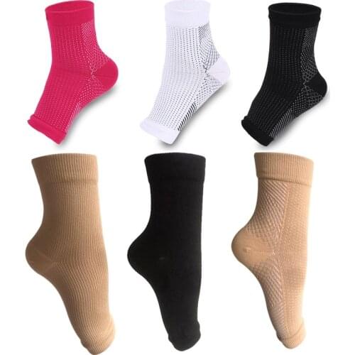 3pairs Women Ankle Heels Support Men Compression Foot Angel Sleeve Heel Arch Support Pain Relief Men Male Socks Profession Meias