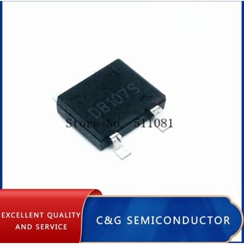 50pcs DB107 DB107S SMD chip 1A 1000V Single Phases Diode Rectifier Bridge