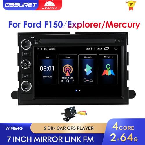 7inch Android 10 Car Radio Stereo GPS Navi DVD Player For Ford 500 F150 Explorer Edge Expedition Mustang fusion Freestyle Taurus