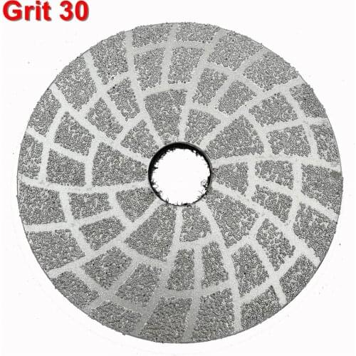 DIATOOL 4" Vacuum Brazed Diamond Grinding Disc Diameter 100mm Dry or Wet Grinding Shaping Or Beveling Smoothing Rough Surfaces
