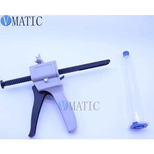 Free Shipping Glue Dispensing Dispenser Syringe 55cc 55ml Caulking Gun With Cartridge Set