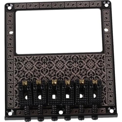 10.5mm Spacing Black Alloy Humbucker Bridge for Electric Guitar wirh Spanner