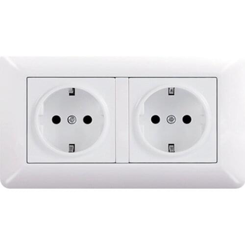 EU Standard Pop Socket 146 Type German Wall Concealed Electrical Socket Panel Power Outlet 16A 110-250V