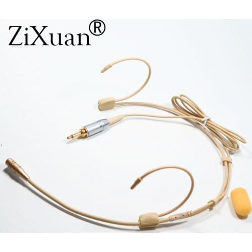 Pro Cardioid Beige Head Headset Microphone for Wireless Mics System Classical 3.5mm External Spiral Lock