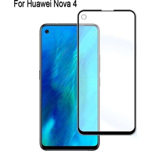 2PCS Full Curved Screen Protector For Huawei Nova 4 Full Cover Tempered Glass For Huawei Nova 4 Protective Flim huaweinova4