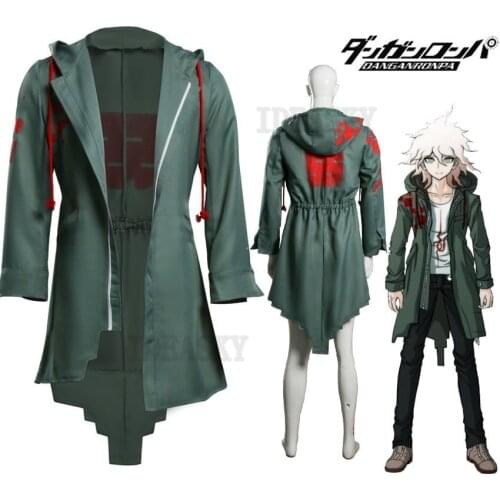 Anime Super Dangan Ronpa 2 DanganRonpa Nagito Komaeda Jacket Coat Cosplay Costume Halloween Costume For adult Women Men