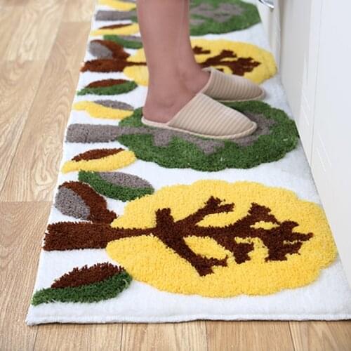 Pastoral Style Carpet Kitchen Carpet Doormat Living Room Coffee Table Floor Mat Bedroom Bedside Carpet Door Strip Carpet AreaRug