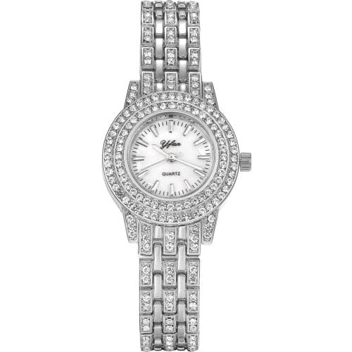 Lancardo Women Quartz Watches Gold Luxury Brand Diamond Quartz Bar Scale Shell Color Female Watch Montre Femme Relogio