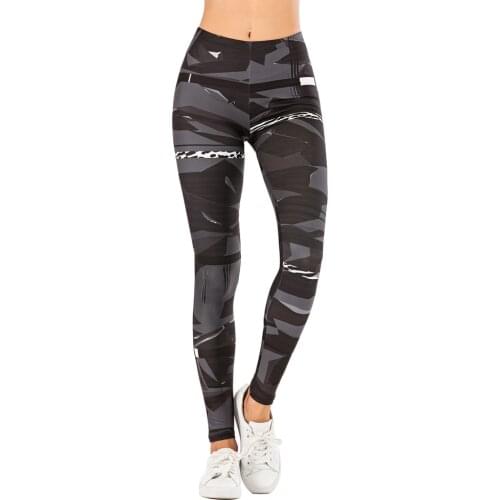 Fashion Woman Pants Sexy Women Legging Geometric stitching leopard Printing Fitness leggins Slim legins stretchy Leggings