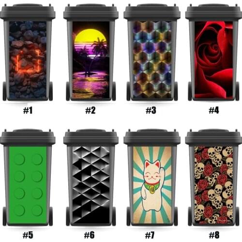 Hot Sales Rubbish Bin Sticker Creative Wallpaper mural Wall Print Decal Poster self adhesive Gift Home Art Kitchen Accessorries