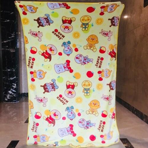Anpanman Fashion Anime Figures Cartoon Product Cosplay Accessories Plush Blanket Warm Drawstring Household Gift New