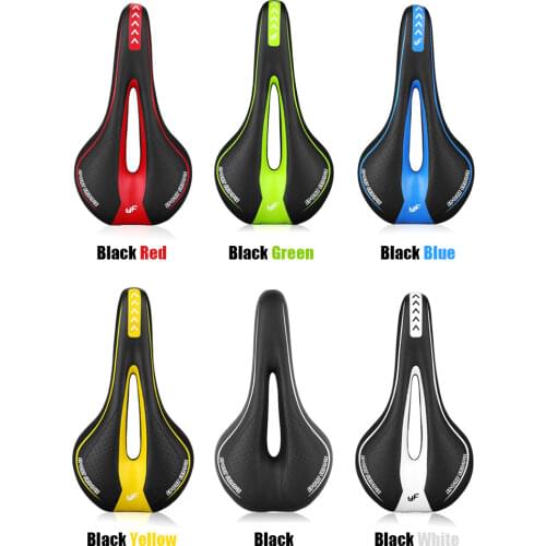 YAFEE Soft Bicycle Seat Saddle MTB Breathable Hollow Saddle Road Mountain Bike Seat Cushion Riding Cycling Accessories