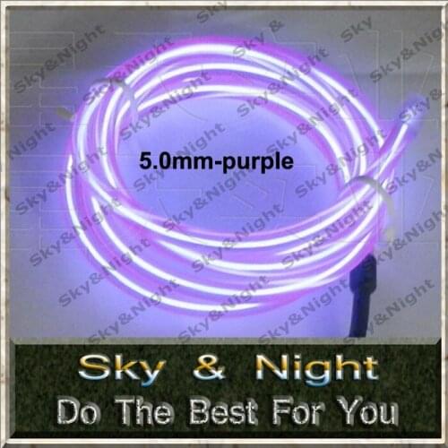 Neon light 5.0mm Purple glowing wire + 220v Inverter +free shipping ten colors are available